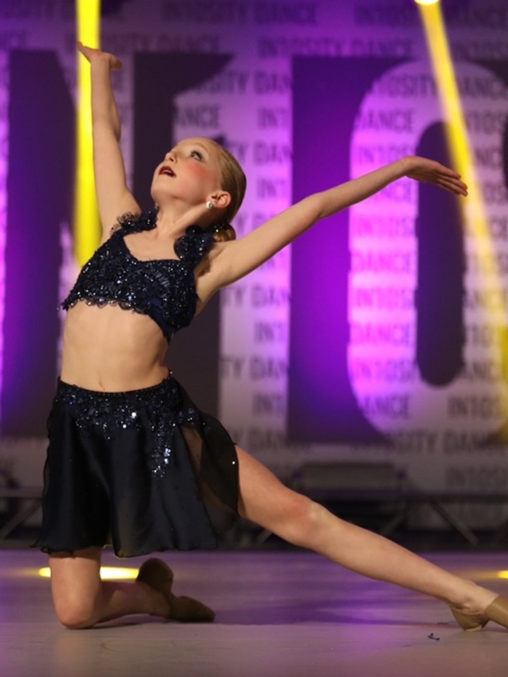 Navy Girls lyrical dance costume. Fully custom.